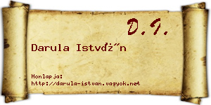 Darula István névjegykártya